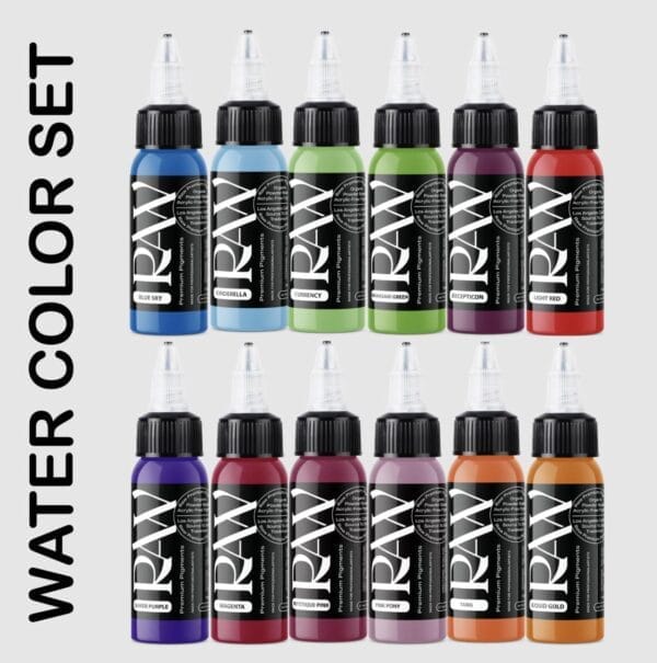 WATER COLOR SET RAW SETS Raw Tattoo Supplies