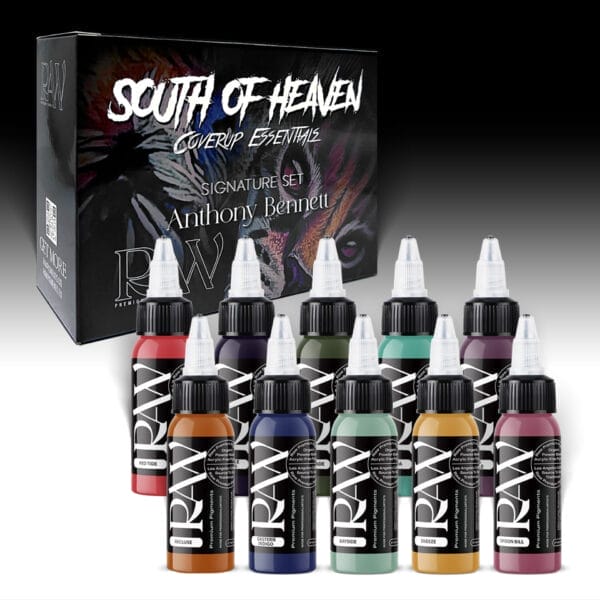 ANTHONY BENNETT’S “SOUTH OF HEAVEN COVER UP ESSENTIALS RAW SETS Raw Tattoo Supplies