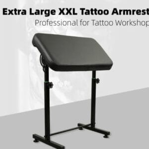 XXL BLACK ARMREST ADJUSTABLE Armrests Raw Tattoo Supplies